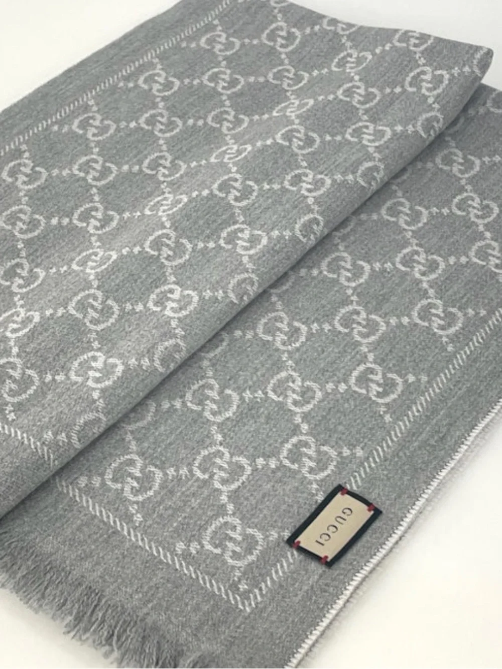 Gucci GG Wool Jacquard Scarf